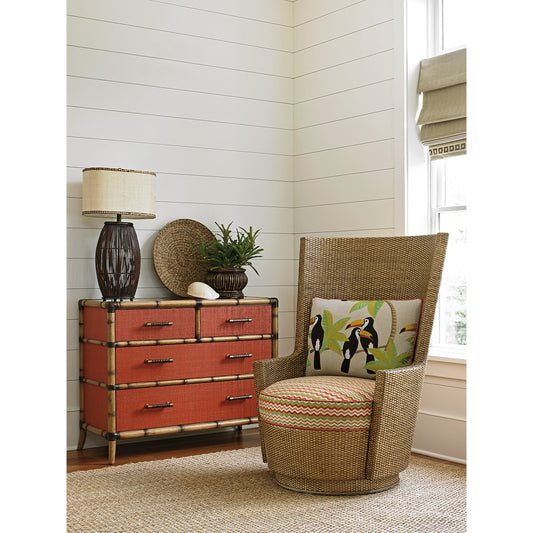 Coral Chest by Tommy Bahama Home in red coral. Made from unique in a coastal style.
