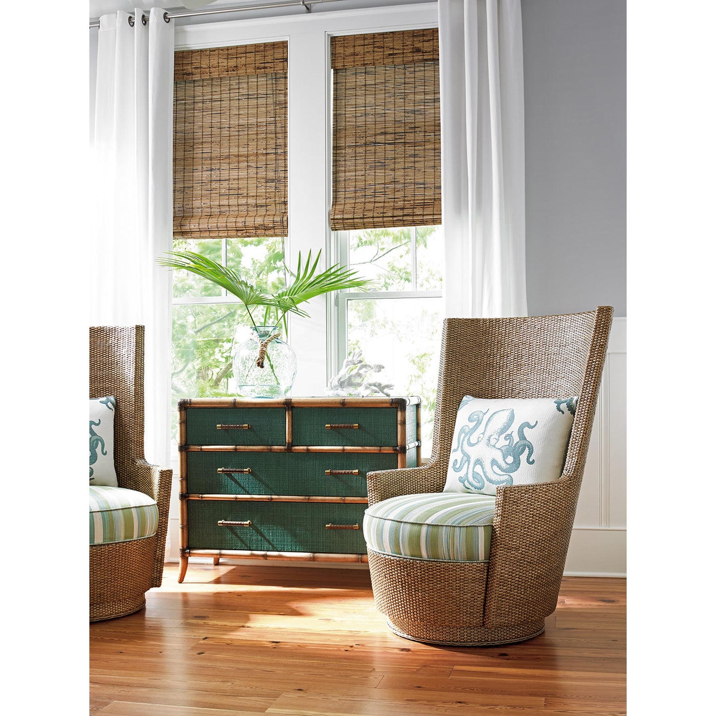 008 SR-836315 | Lifestyle | Pacific Chest by Tommy Bahama Home in teal. Made from unique in a coastal style.