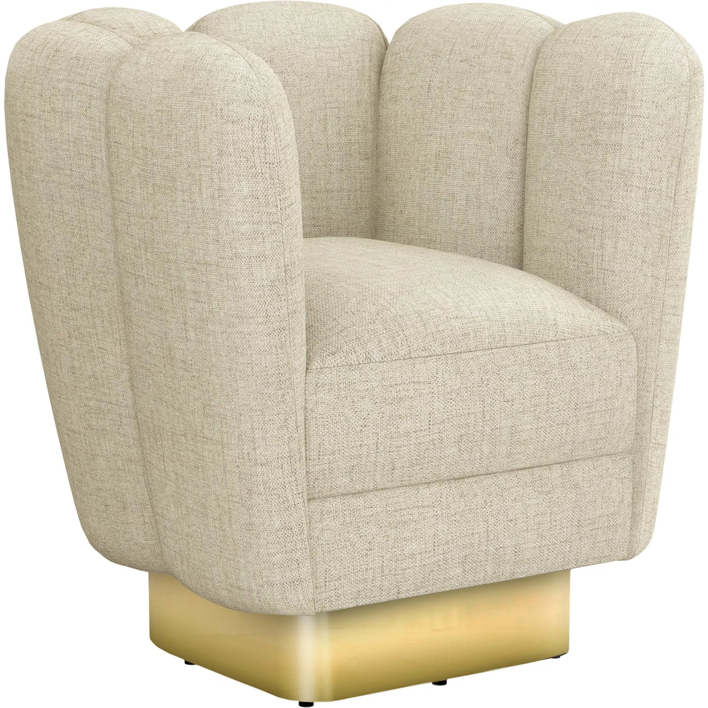 002 SI-2122854 | Primary Silo | Gallery Brass Swivel Chair by Interlude Home. Made from unique in a modern style.
