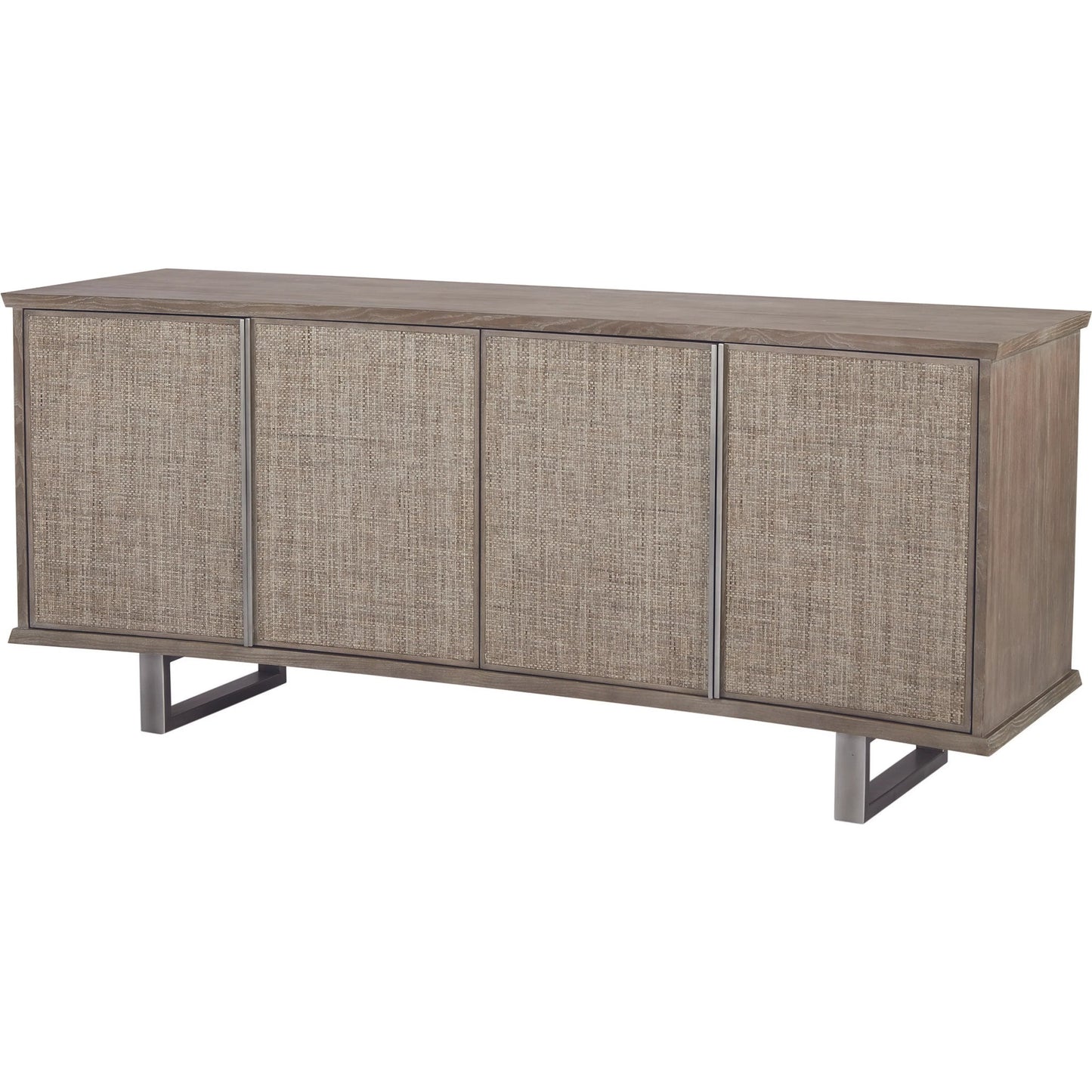 004 SR-701079 | Additional Silo | Delphi Media Cabinet by Global Views in gray cerused ash, pewter, acacia, ash. Made from ash, mdf, stainless steel, grasscloth in a modern style.