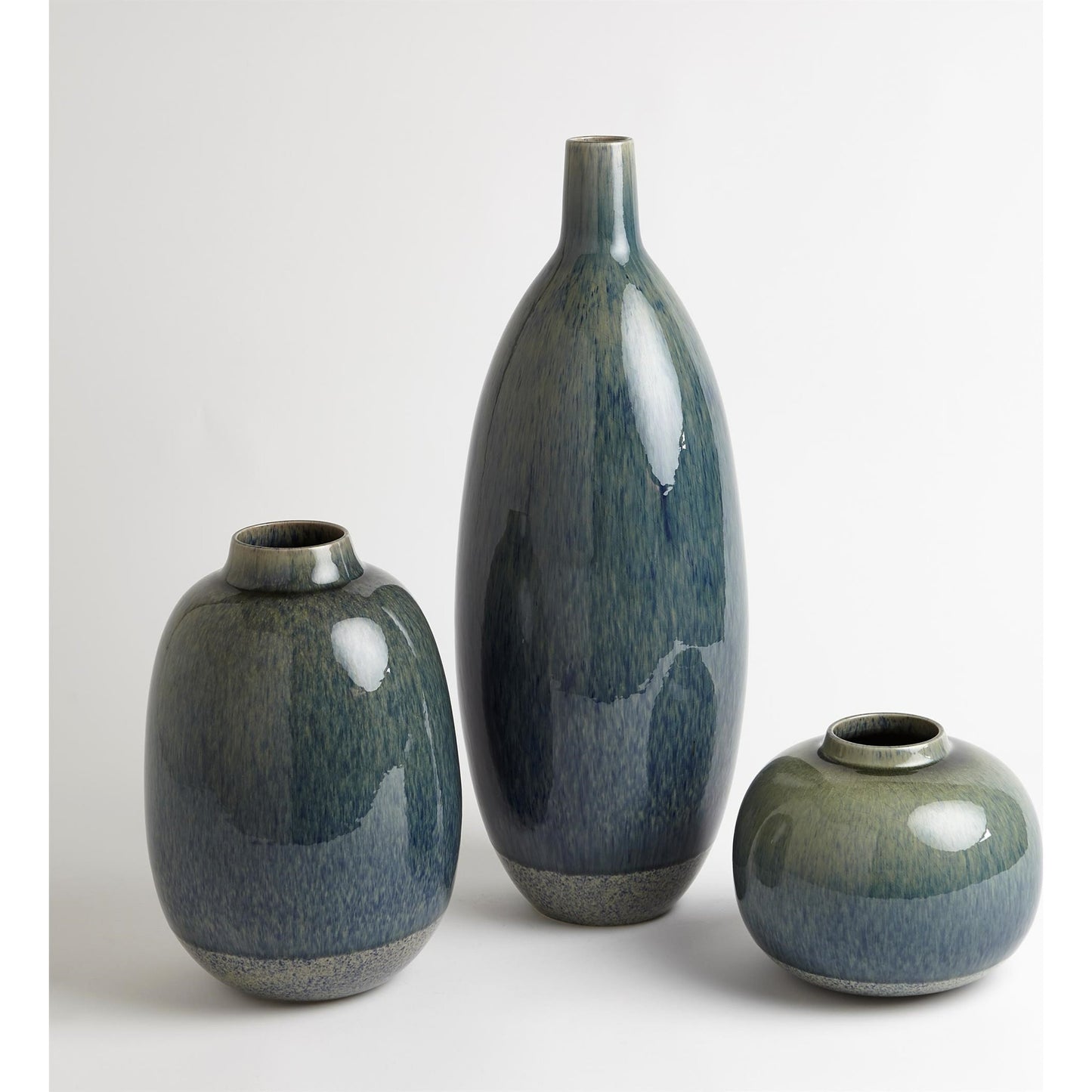 005 SR-890807,SR-890808,SR-890809 | Additional Silo | Tidal Vase by Global Views. Made from earthenware in a transitional style.