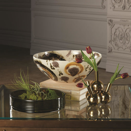 Earthtone Spots Bowl by Global Views. Made from ceramic in a eclectic & global style.