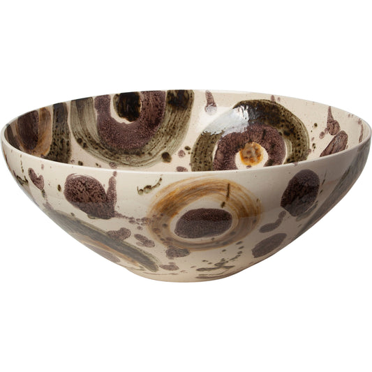 001 SR-701124 | Primary Silo | Earthtone Spots Bowl by Global Views. Made from ceramic in a eclectic & global style.