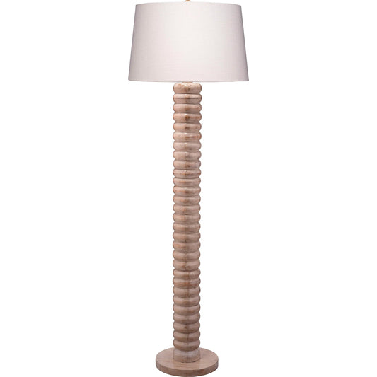 001 SI-2249022 | Primary Silo | Abacus Floor Lamp by Jamie Young in natural and bleached lacquered. Made from mango wood in a transitional style.