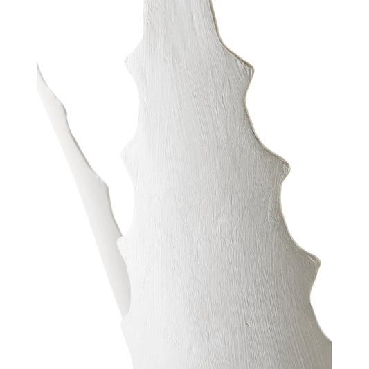 001 SI-2007653 | Primary Silo | Agave Object by Currey and Company in gesso white. Made from wrought iron in a modern style.