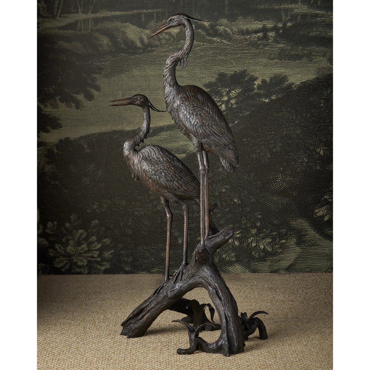 008 SI-2257180 | Lifestyle | Herons on Branch by Currey and Company in bronze. Made from bronze in a modern style.