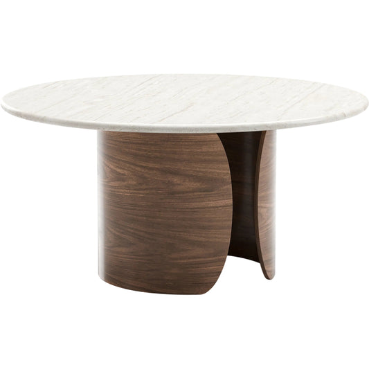 Fleur Dining Table by Caracole in porcini. Made from stone in a transitional style.