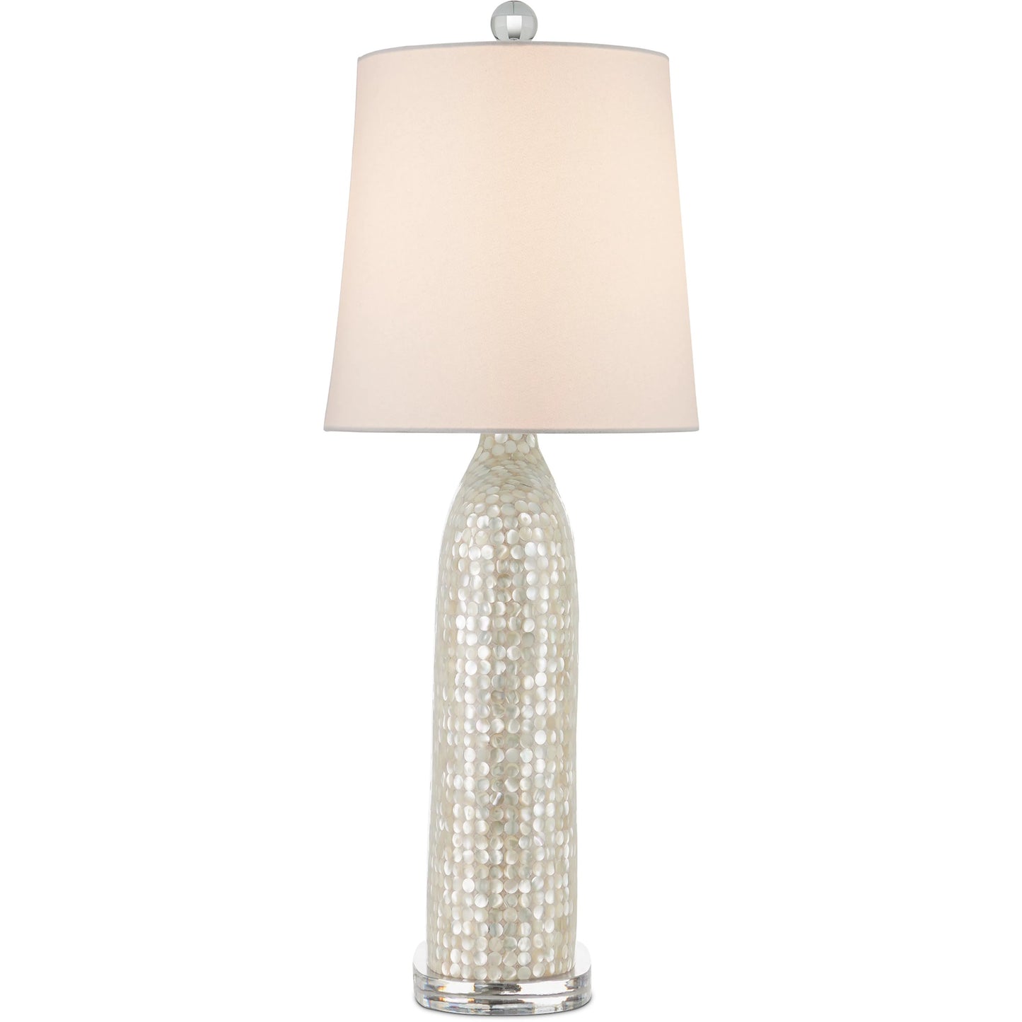 005 SI-2191723 | Additional Silo | Gerri Dot Table Lamp by Currey and Company in white, clear. Made from mother of pearl, acrylic in a modern style.