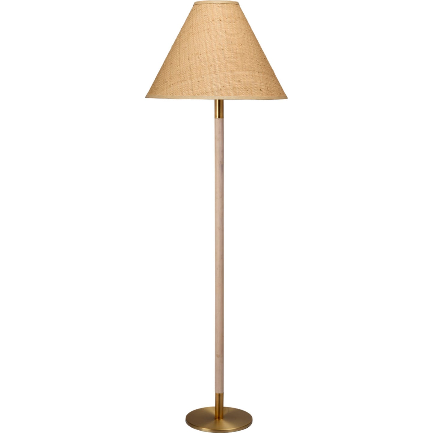 001 SI-2146426 | Primary Silo | Morgana Floor Lamp by Jamie Young in antique brass, natural. Made from rubber wood, iron metal in a modern style.