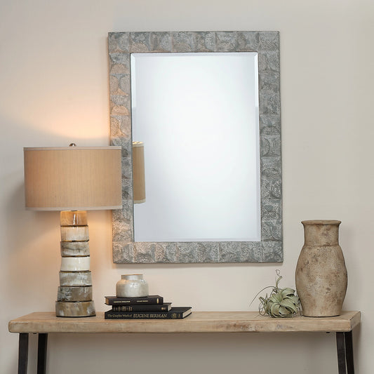 Stacked Horn Table Lamp by Jamie Young in horn. Made from horn in a eclectic & global style.