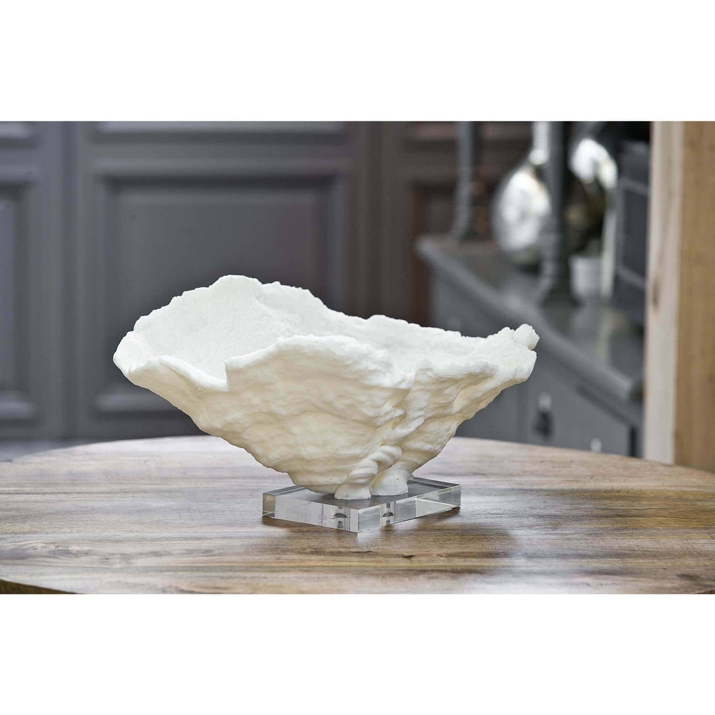 006 S-286828 | Lifestyle | Coral Reef Bowl by Regina Andrew in white, natural and white. Made from resin in a coastal style.