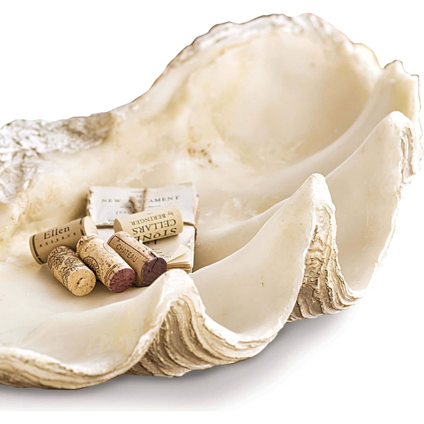 003 S-286990 | Additional Silo | Imperial Clam by Regina Andrew in white, natural and white. Made from resin in a coastal style.