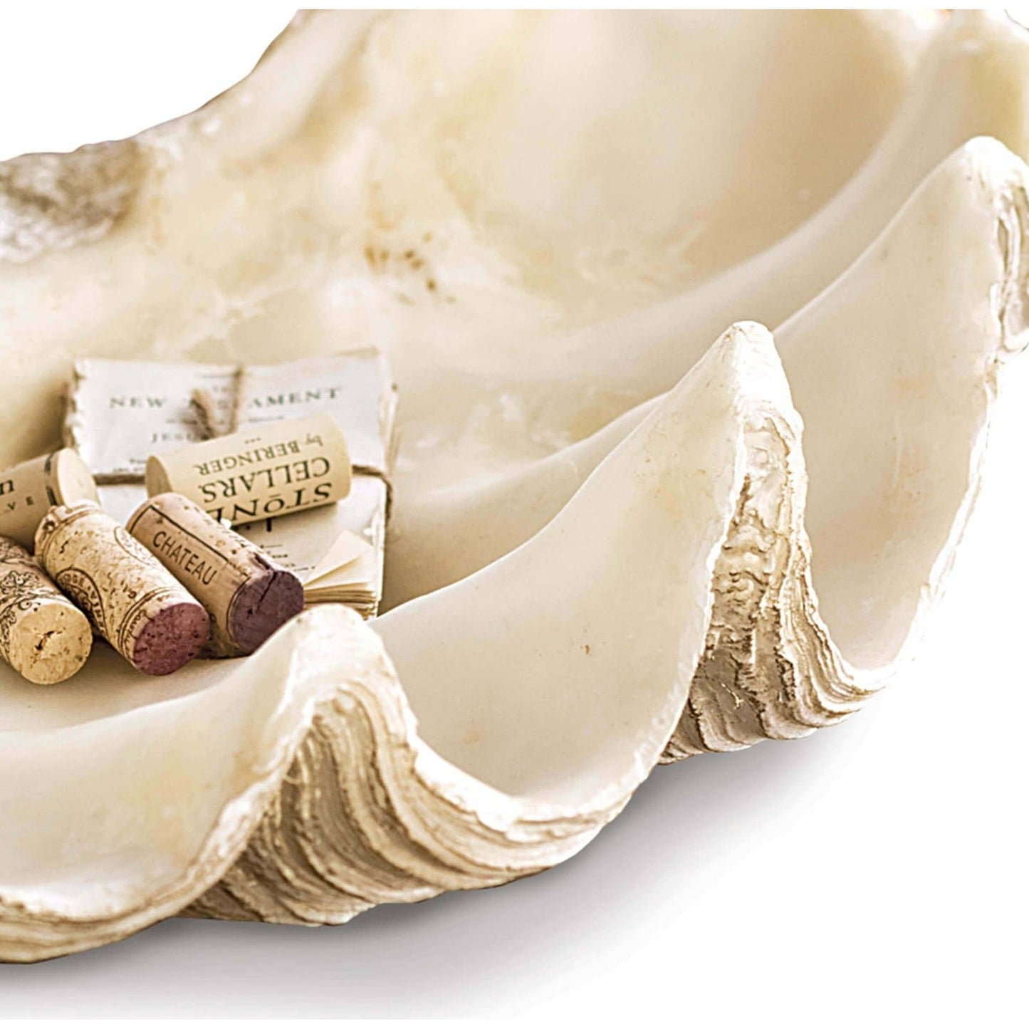 004 S-286990 | Additional Silo | Imperial Clam by Regina Andrew in white, natural and white. Made from resin in a coastal style.
