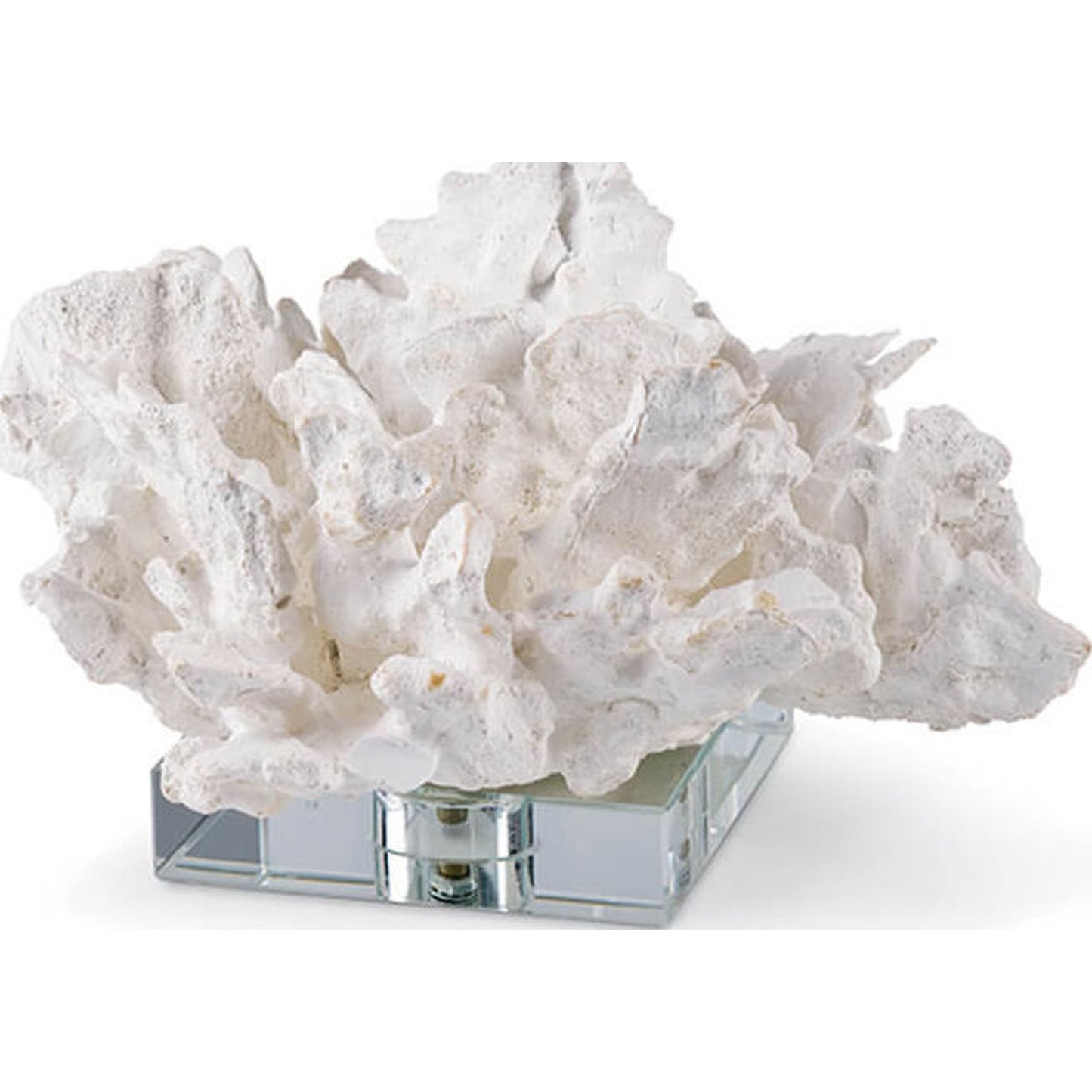 001 S-286910 | Additional Silo | Flower Coral on Crystal Base by Regina Andrew in white, natural and white. Made from resin in a coastal style.
