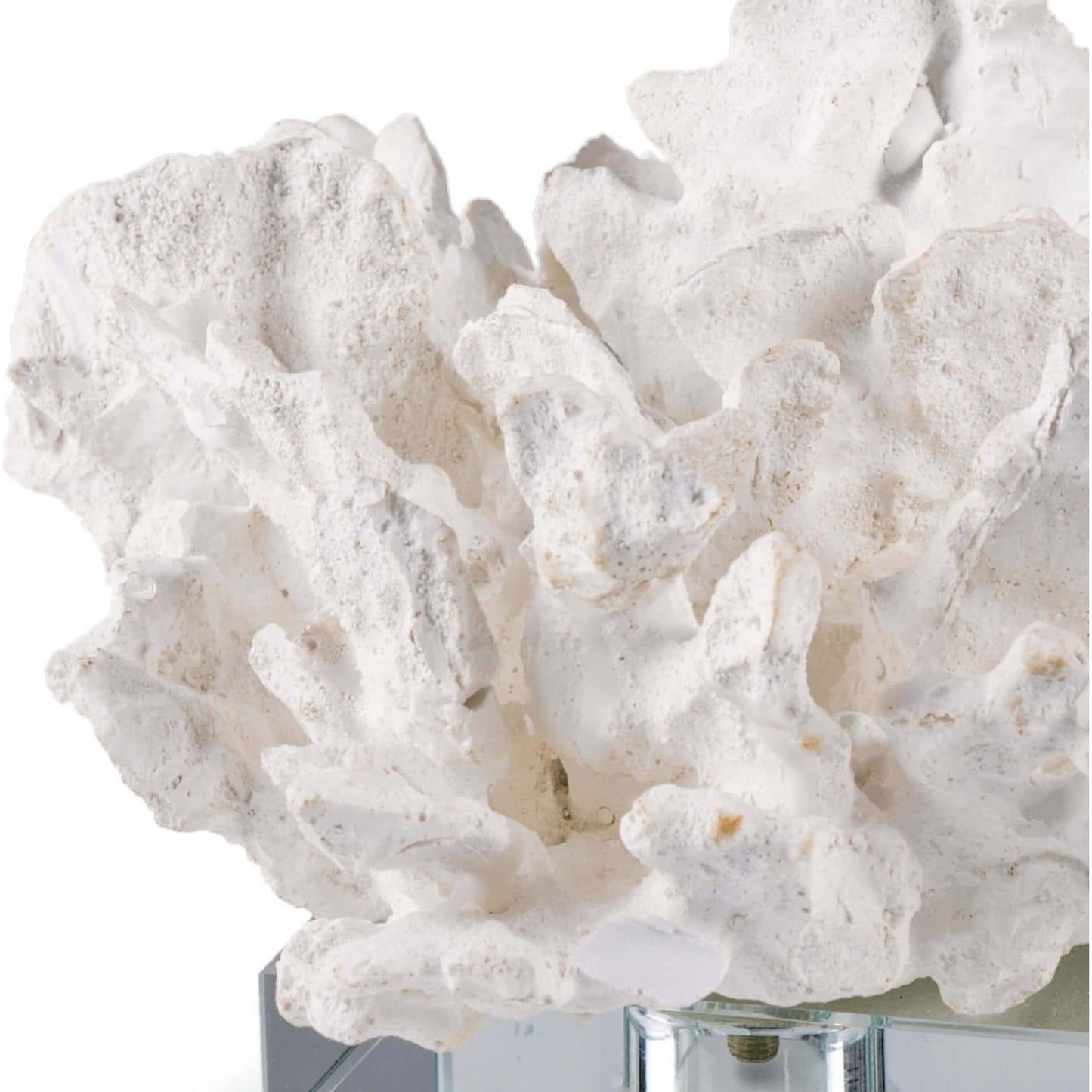 002 S-286910 | Additional Silo | Flower Coral on Crystal Base by Regina Andrew in white, natural and white. Made from resin in a coastal style.