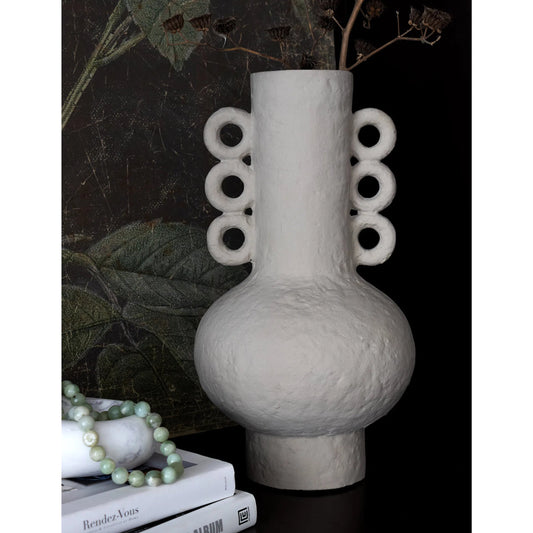 Chandra Vase by Regina Andrew in brown. Made from aluminum in a modern style.