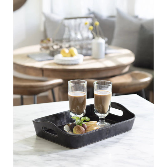 Derby Rectangle Leather Tray Set by Regina Andrew. Made from leather in a modern style.