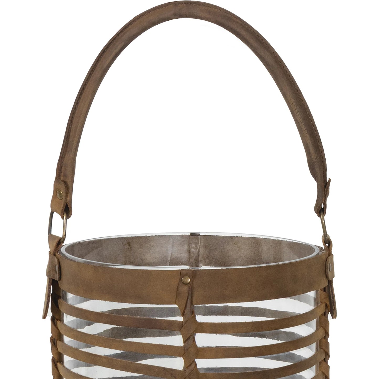 008 SI-1949270 | Closeup | Finn Leather Hurricane by Regina Andrew in brown. Made from leather in a cottage & farmhouse style.
