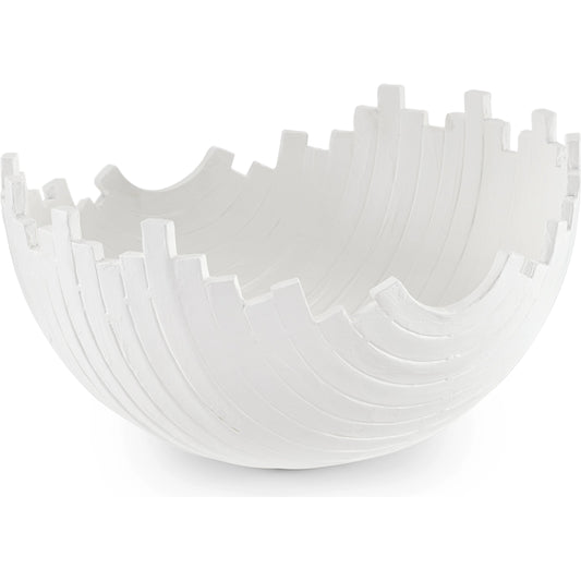 Basalt Bowl by Regina Andrew in white. Made from iron in a modern style.