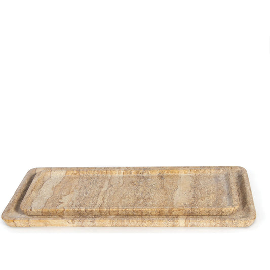 Sutton Marble Tray Set by Regina Andrew in brown and natural. Made from marble in a modern style.