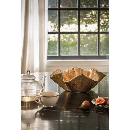 Pedicoat Metal Bowl by Regina Andrew. Made from aluminum in a modern style.