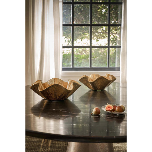 Pedicoat Metal Bowl by Regina Andrew. Made from aluminum in a modern style.