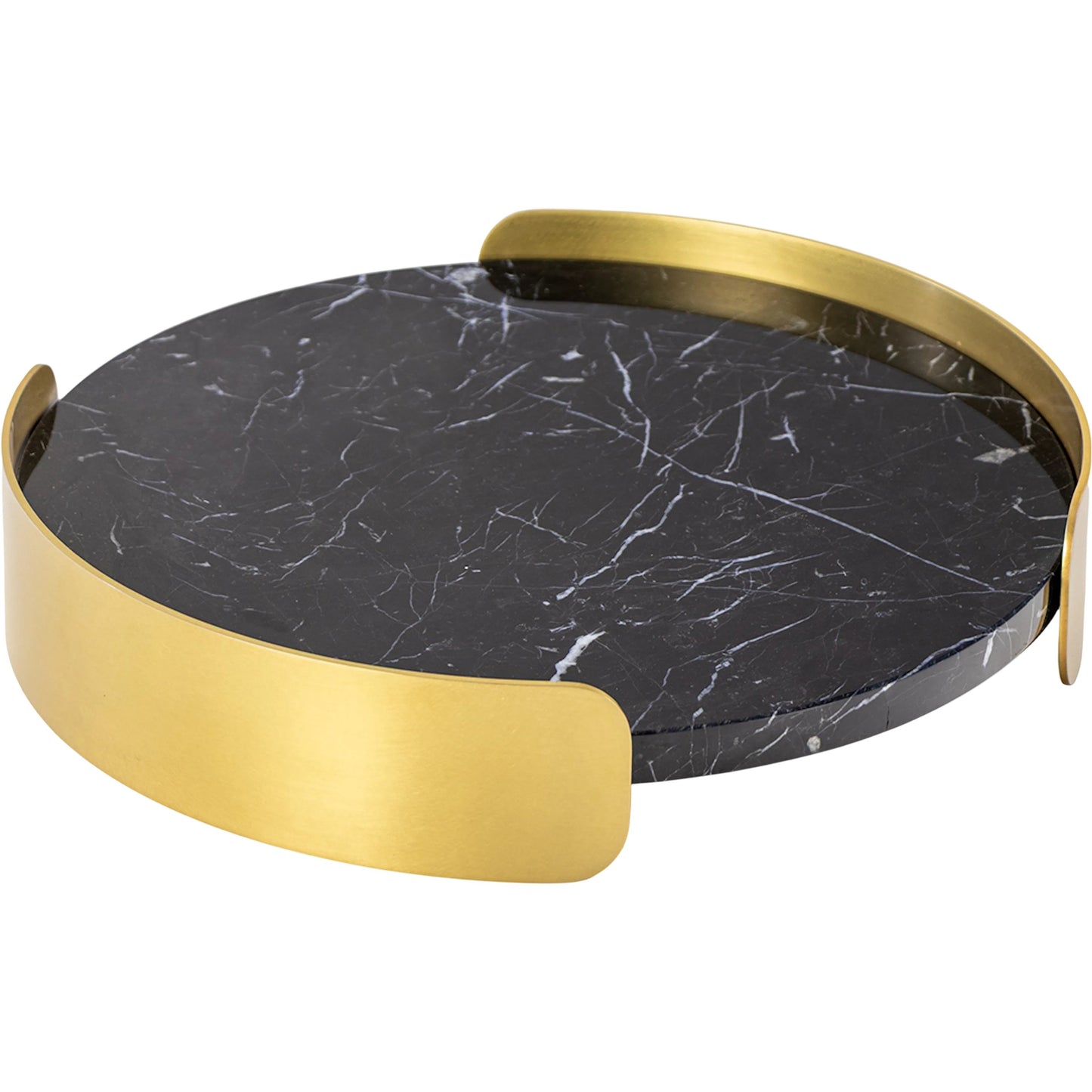 000 SI-2629019 | Primary Silo | Pedros Round Tray by Regina Andrew in black and black. Made from marble in a unique style.