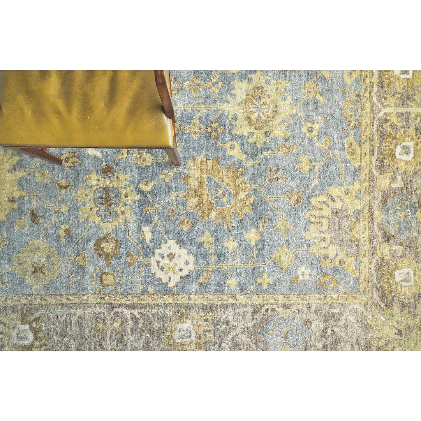 005 SI-1826924,SI-1826925,SI-1826926,SI-1826927,SI-1826928,SI-1826929 | Lifestyle | Antique Weave Oushak Rug - Gray, Brown, Blue by Exquisite Rugs in gray/brown/blue. Made from unique in a unique style.