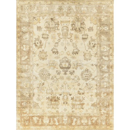 Antique Weave Oushak Rug - Ivory, Gray, Beige by Exquisite Rugs in ivory, gray, beige. Made from new zealand wool in a unique style.