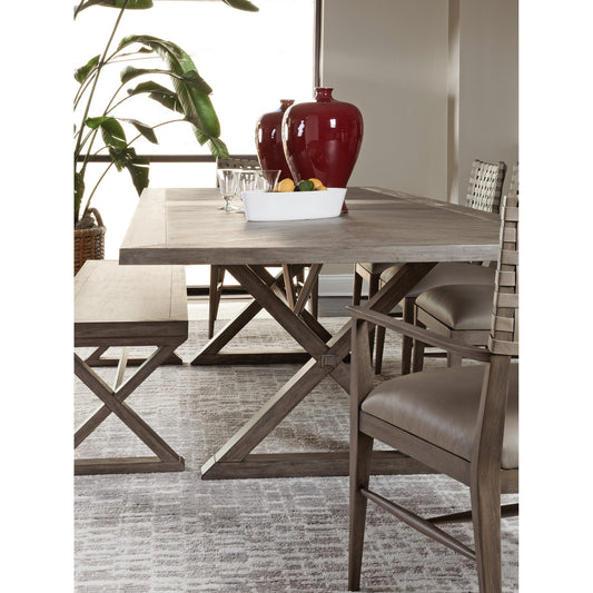 Ringo Dining Table by Artistica Home in grigio. Made from unique in a transitional style.