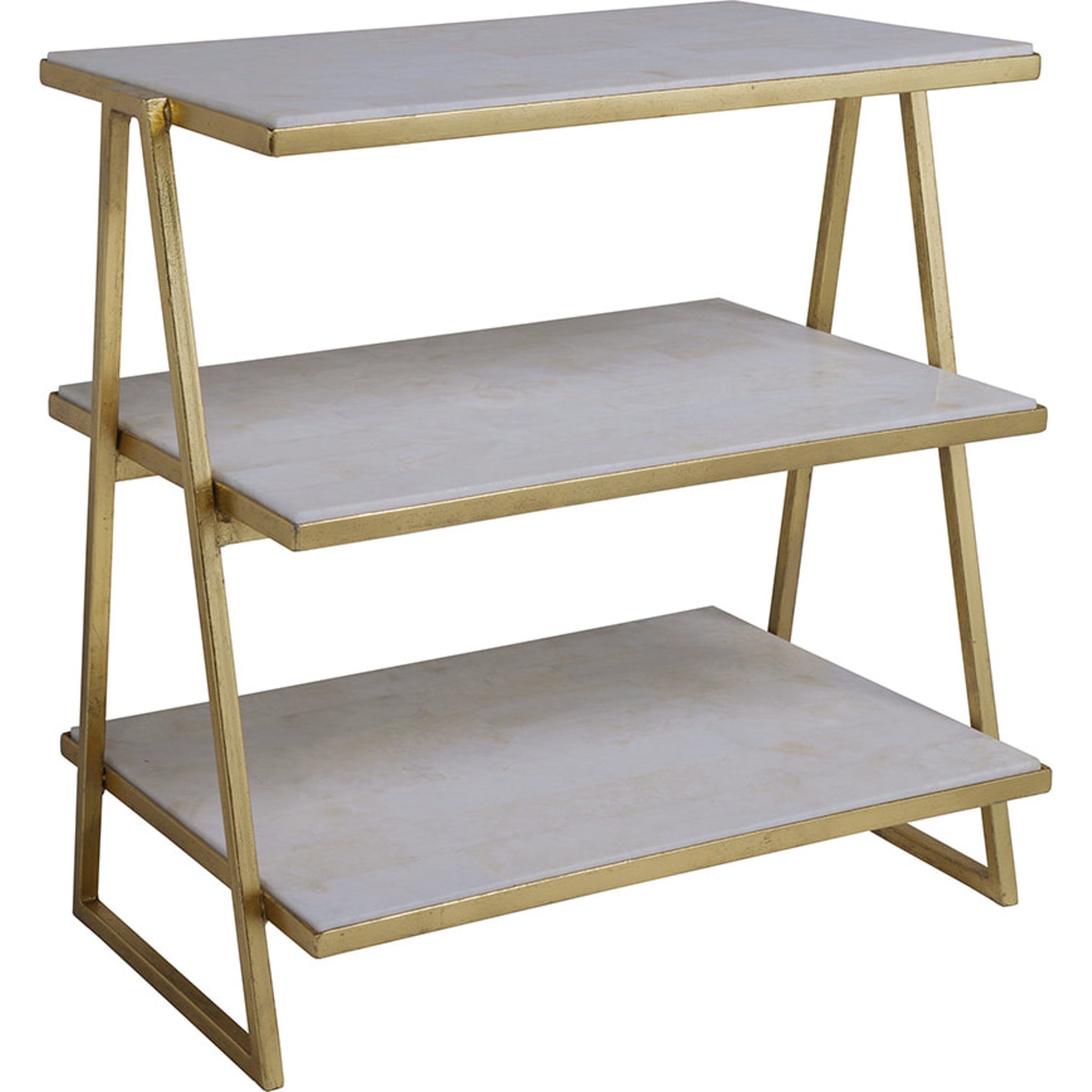 Cumulus Triangular Tier Table by Artistica Home in gold. Made from unique in a modern style.
