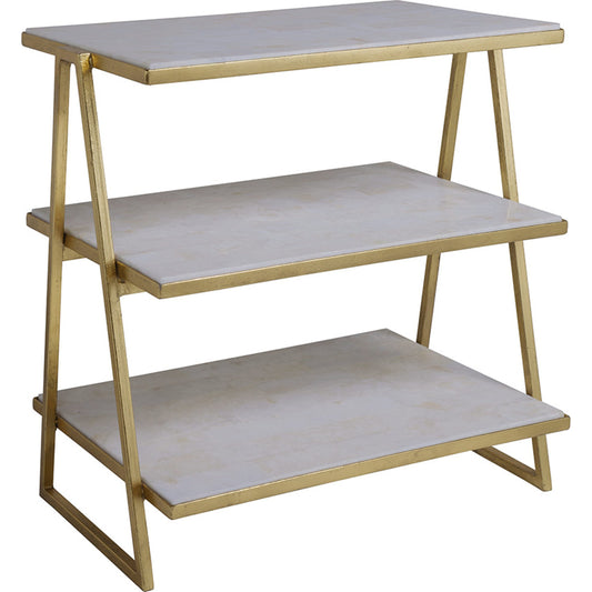 Cumulus Triangular Tier Table by Artistica Home in gold. Made from unique in a modern style.