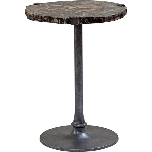Kane Spot Table by Artistica Home in antiqued iron. Made from unique in a rustic style.