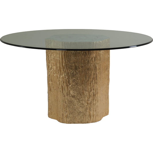 Trunk Segment Round Dining Table with Glass Top by Artistica Home. Made from unique in a modern style.