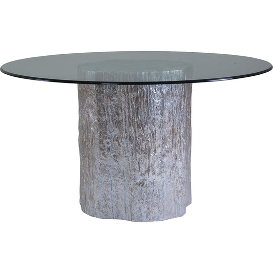 Trunk Segment Round Dining Table with Glass Top by Artistica Home. Made from unique in a modern style.