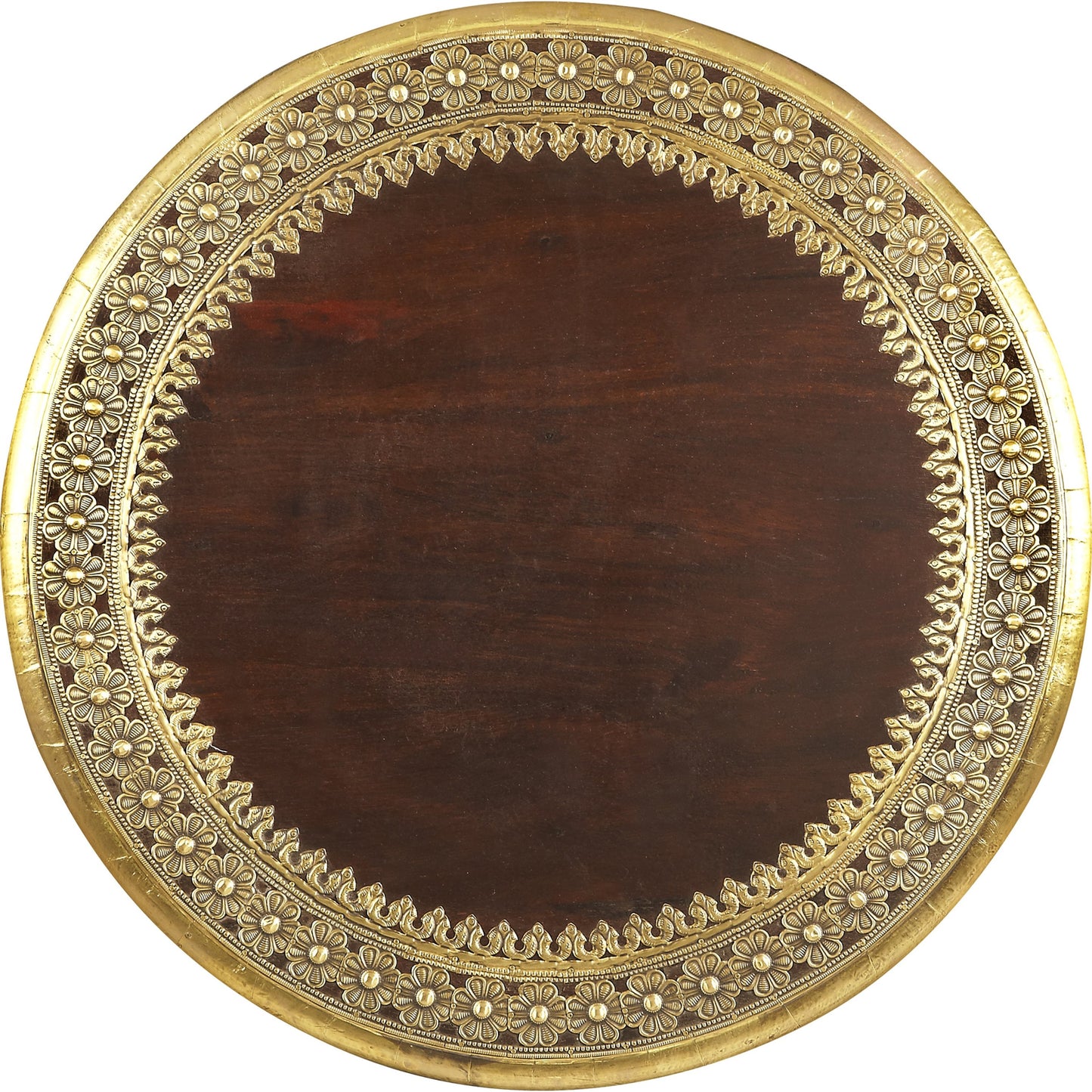 002 O-BUTLER-2039290 | Additional Silo | Natural Accent Table by Butler Specialty Company in dark brown and artifacts. Made from mango wood solids, brass foil in a eclectic & global style.