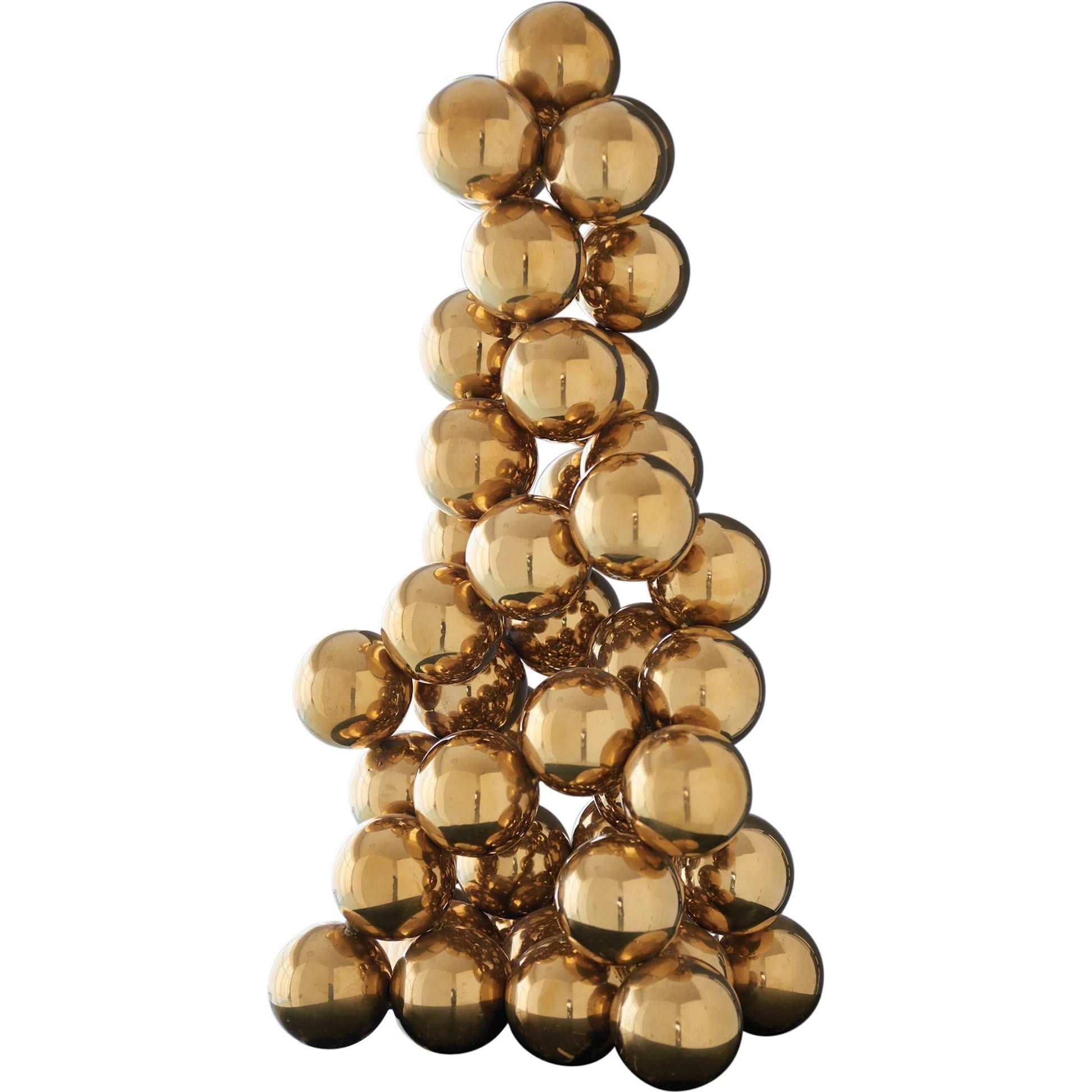 Sphere Sculpture by Global Views. Made from brass in a modern style.