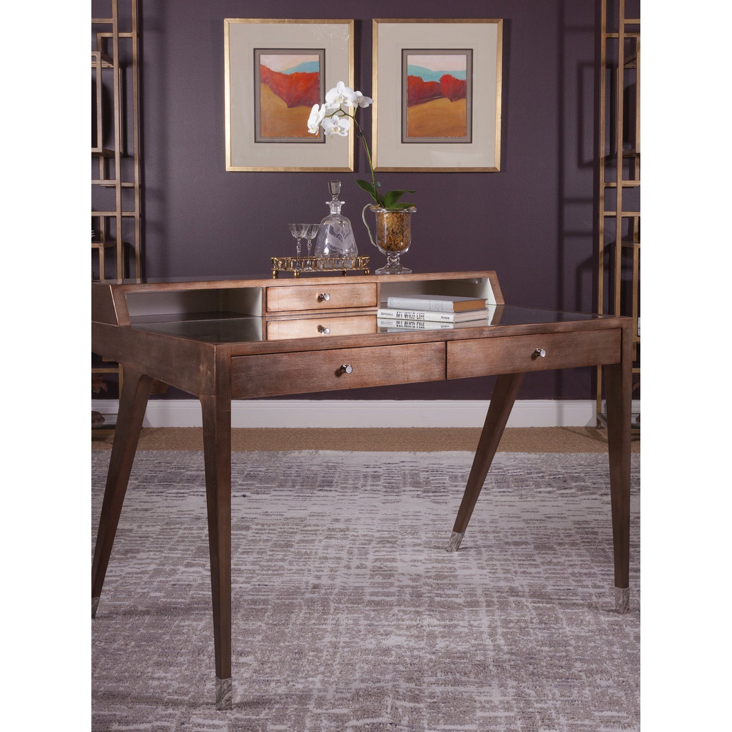 003 SR-834287 | Lifestyle | Credo Desk by Artistica Home in mahogany. Made from unique in a transitional style.