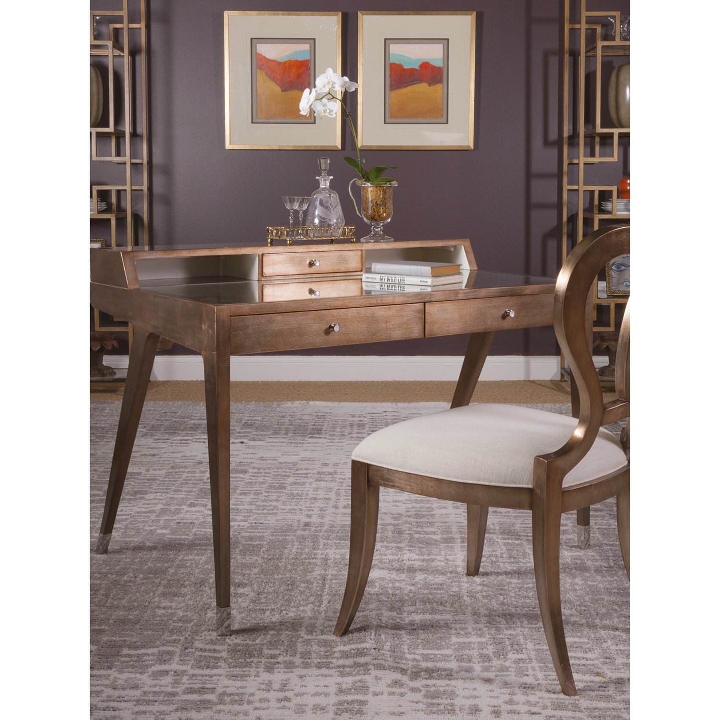 004 SR-834287 | Lifestyle | Credo Desk by Artistica Home in mahogany. Made from unique in a transitional style.