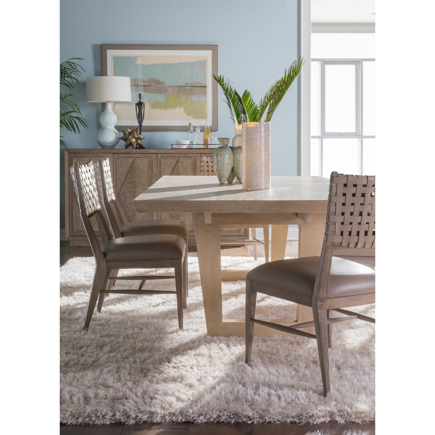 008 SR-834461 | Lifestyle | Milo Leather Side Chair by Artistica Home. Made from unique in a modern style.