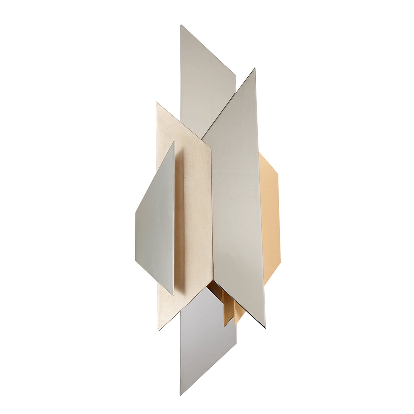 003 SI-2072846 | Additional Silo | Modernist Wall Sconce by Corbett in silver, gold leaf. Made from hand crafted iron in a modern style.
