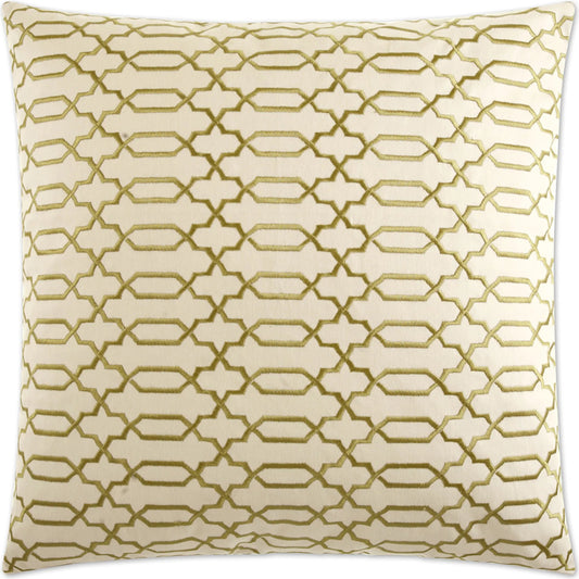 Lattice Pillow by DV Kap Home in gold. Made from unique in a traditional style.