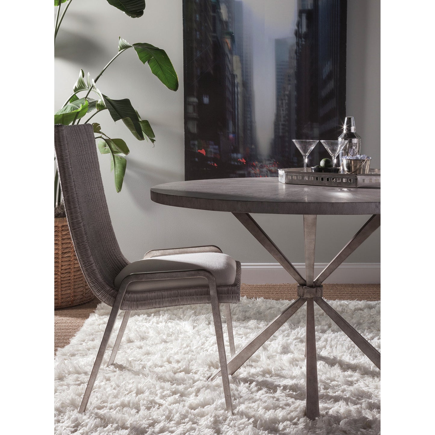 004 SR-834409 | Lifestyle | Iteration Round Dining Table by Artistica Home. Made from unique in a modern style.