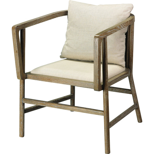 Grayson Arm Chair by Jamie Young in gray wood. Made from wood in a modern style.