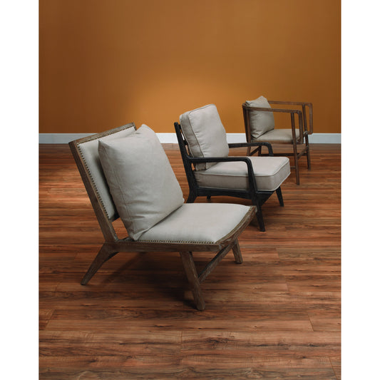 Grayson Arm Chair by Jamie Young in gray wood. Made from wood in a modern style.