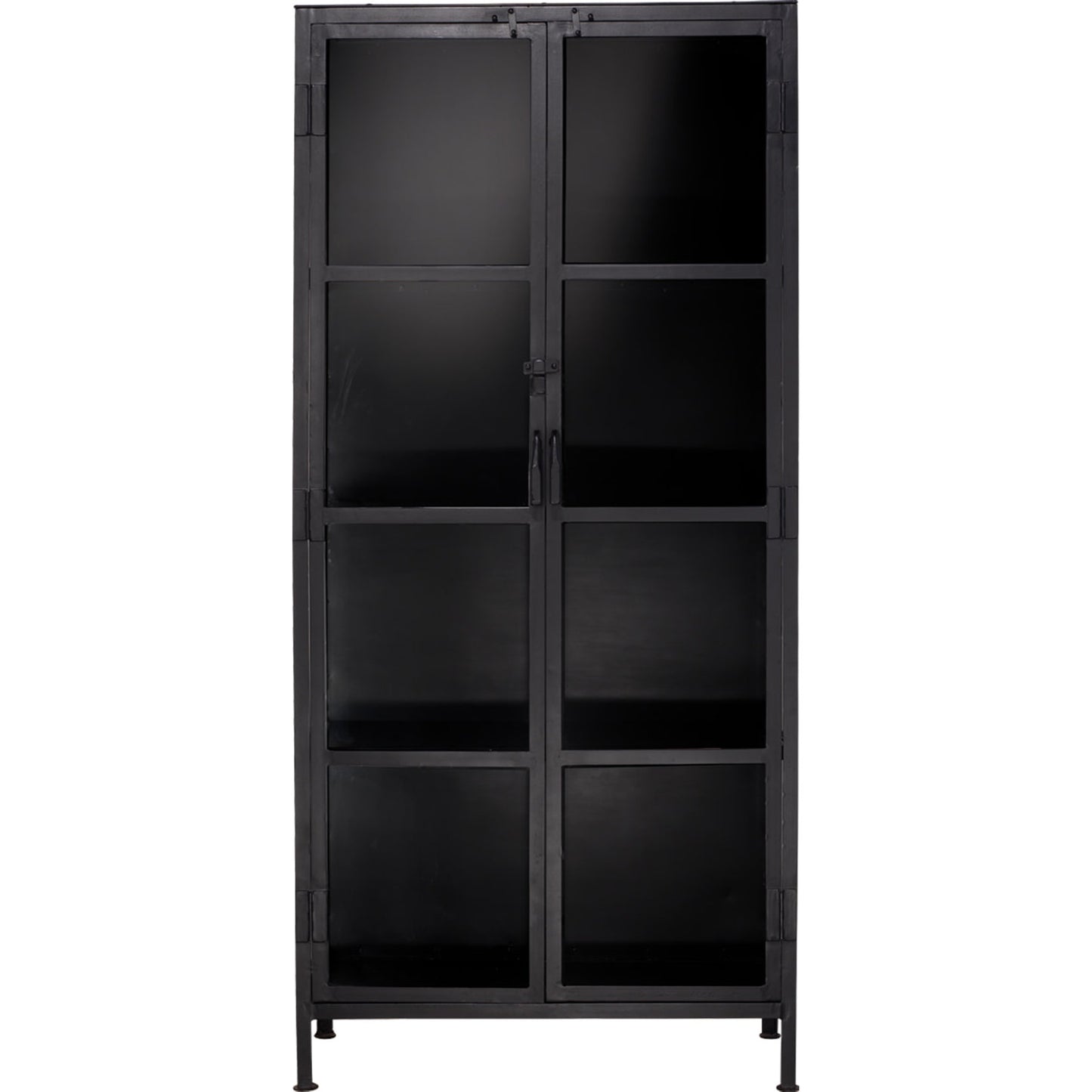 001 SR-708118 | Additional Silo | Union Curio Cabinet by Jamie Young in black iron, clear glass. Made from iron, glass in a modern style.