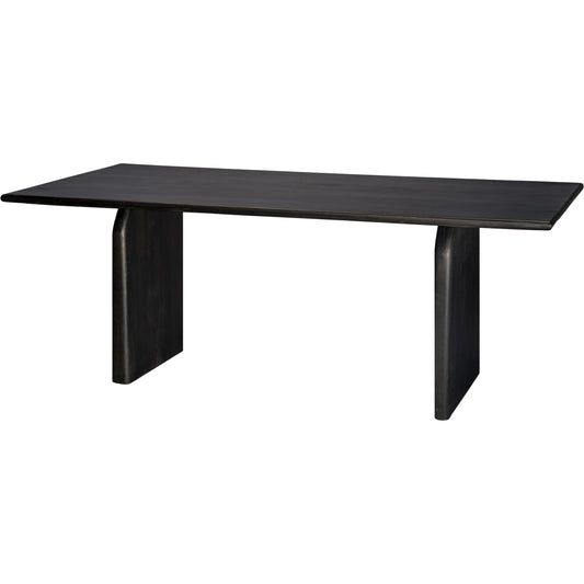 Arc Dining Table by Jamie Young. Made from mango wood in a modern style.