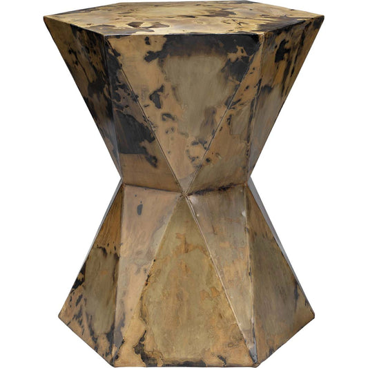 Crown Side Table by Jamie Young in black. Made from iron sheet in a eclectic & global style.