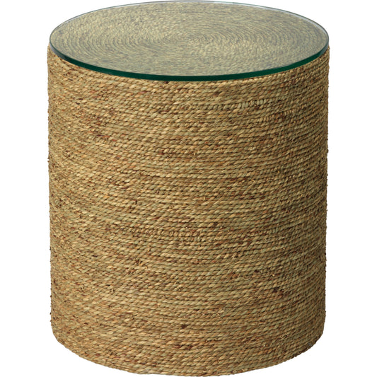 Harbor Side Table by Jamie Young in natural sea grass. Made from sea grass in a coastal style.
