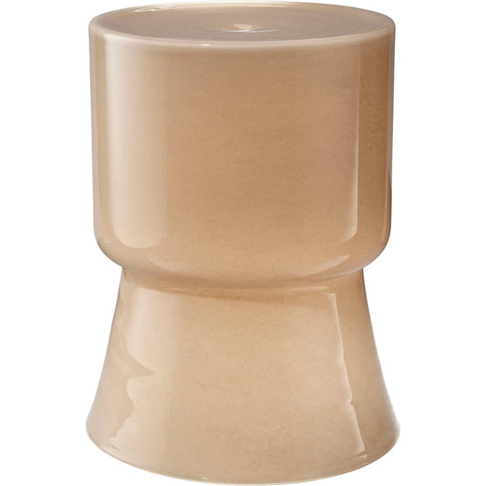 Huntington Garden Stool by Jamie Young. Made from soda lime glass in a transitional style.